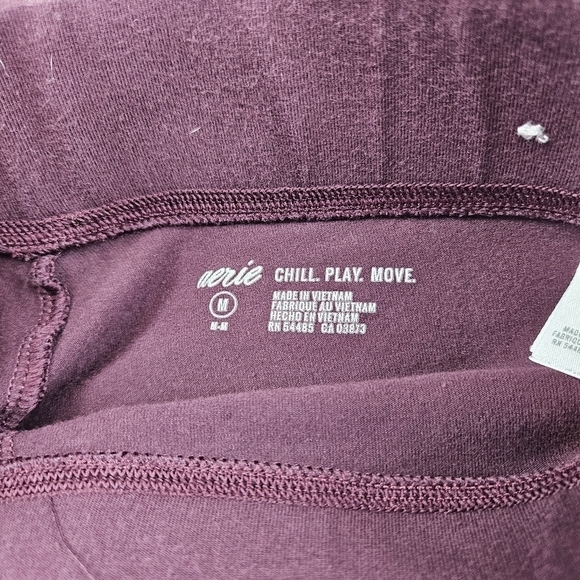 Aerie Burgundy Leggings Medium - Picture 5 of 7